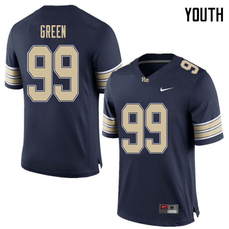 Youth #99 Hugh Green Pittsburgh Panthers College Football Jerseys Sale-Home Blue